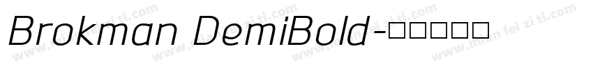 Brokman DemiBold字体转换